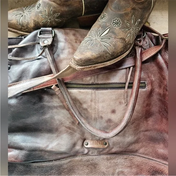 BED Stu Starry Night Rockaway Leather Bag EUC - Picture 11 of 11